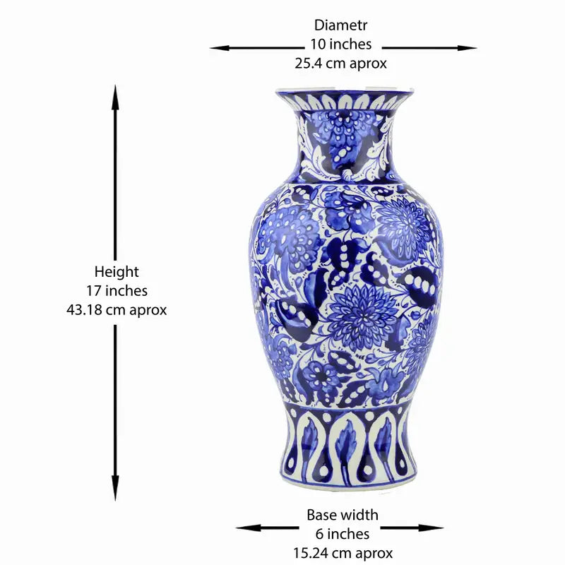 Handpainted Fine Art Exclusive Flower Vase for Large Bouquet 52 cm