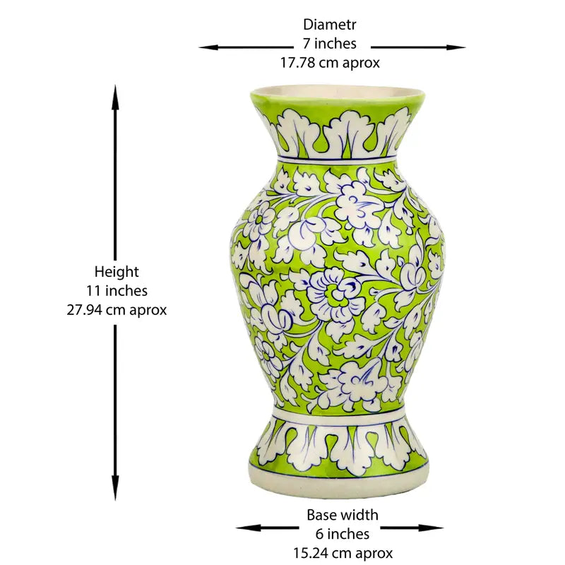 Green Amphora Vase 33 cm